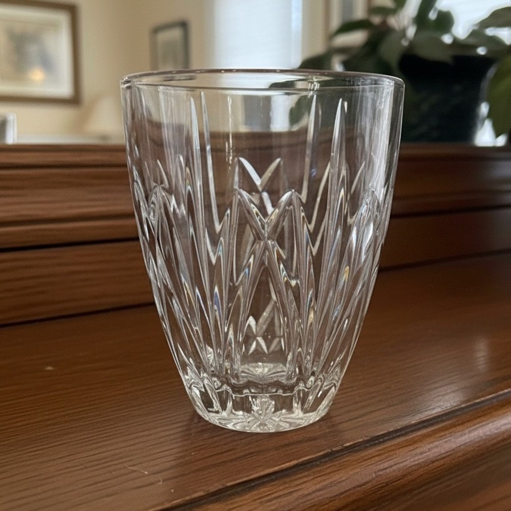 Vtg Marquis By Waterford Lead Crystal Brookside Hurricane Vase Made In Germany